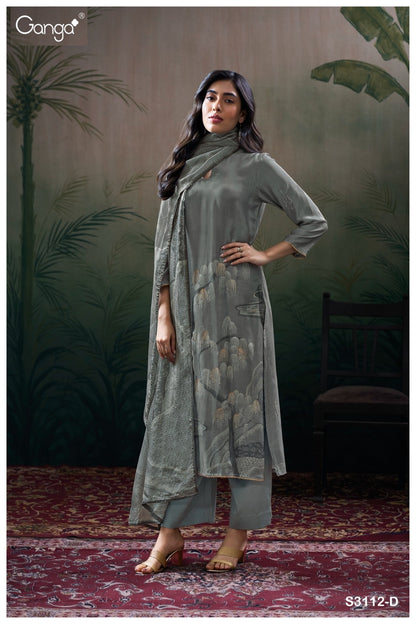 Tansi 3112 Ganga Premium Bemberg Plazzo Style Suits Manufacturer Gujarat