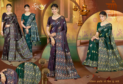 Tantra Satin Saroski Vol 1 Saroj Sarees Exporter