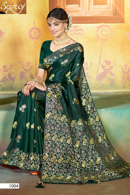 Tantra Satin Saroski Vol 1 Saroj Sarees Exporter