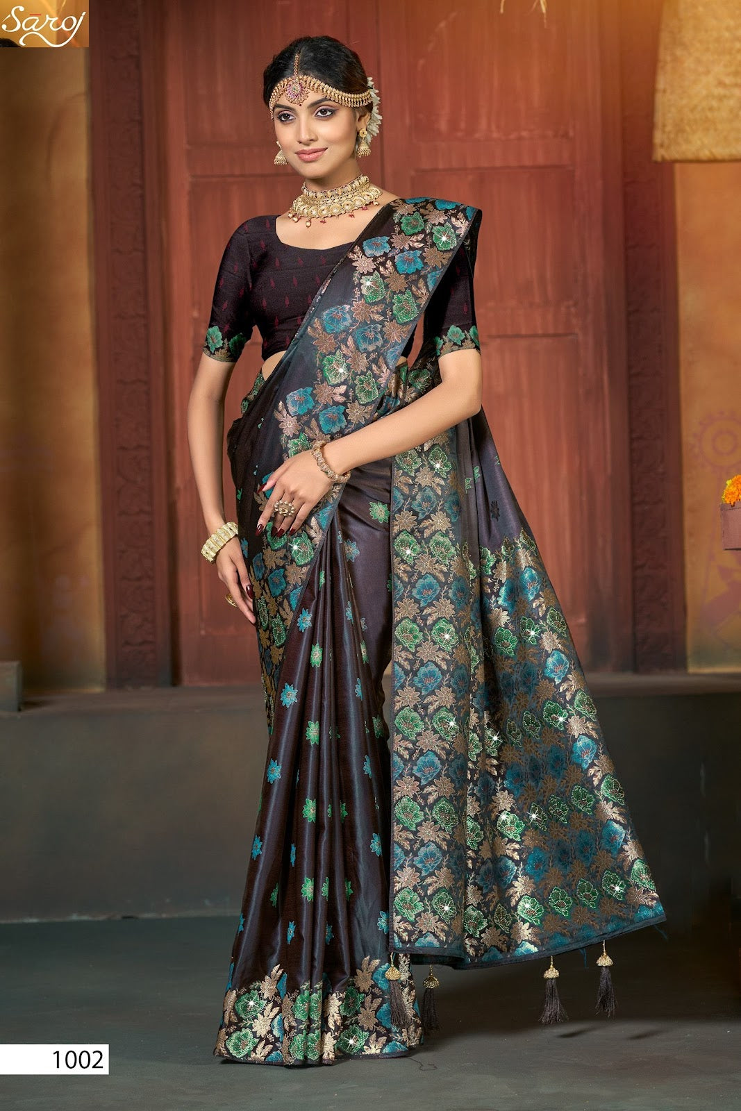 Tantra Satin Saroski Vol 2 Saroj Sarees Wholesaler
