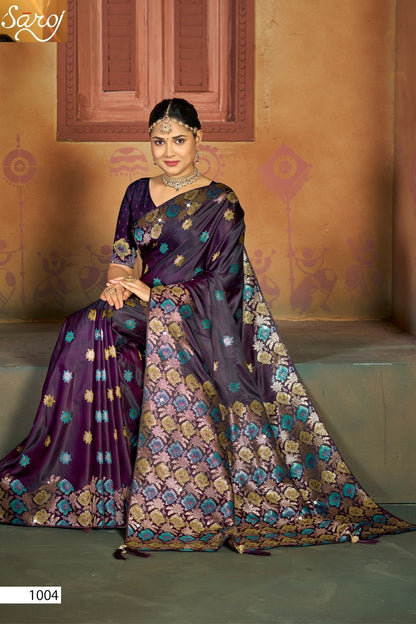 Tantra Satin Saroski Vol 2 Saroj Sarees Wholesaler