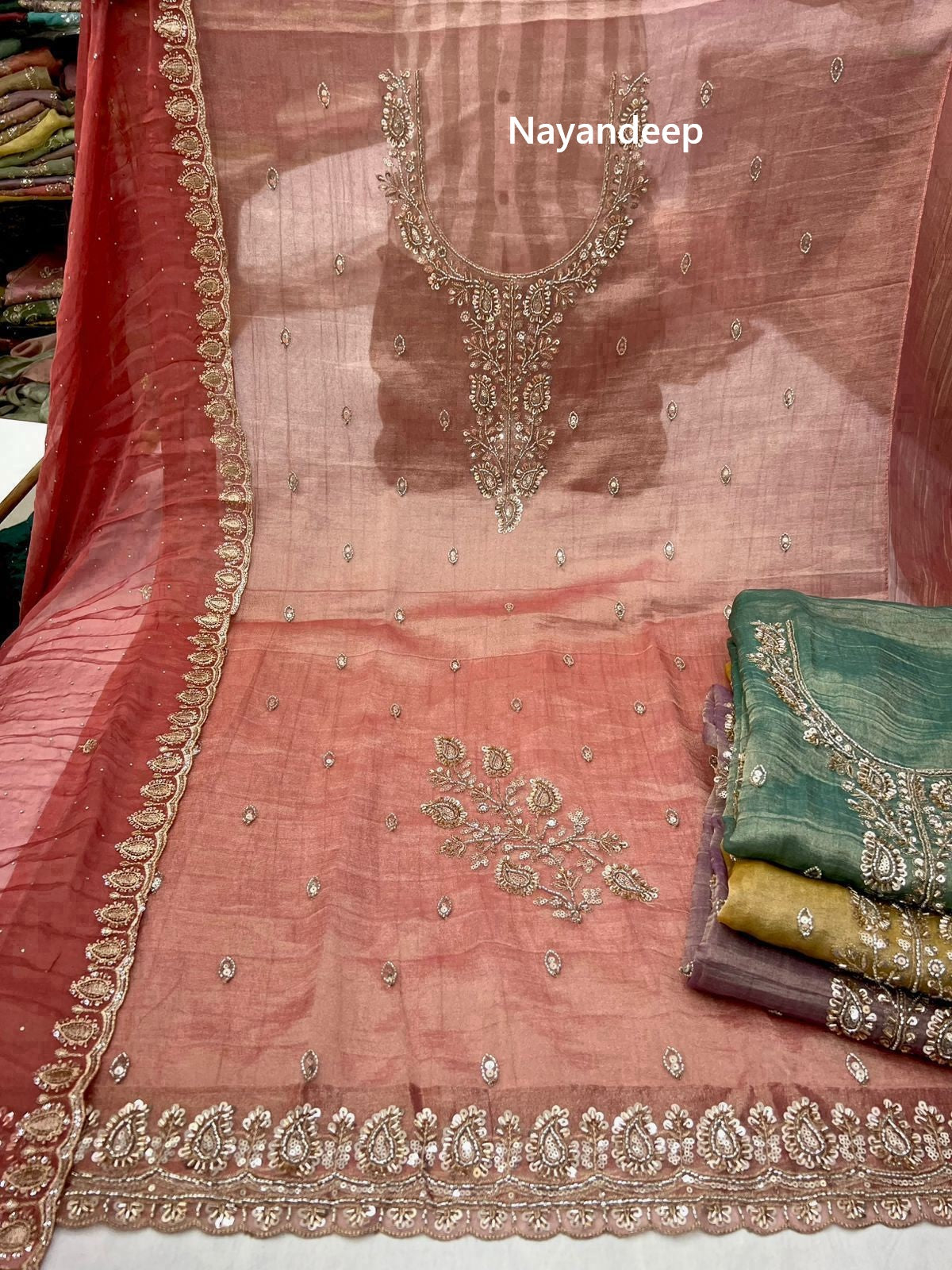 Tanuja Nayandeep Silk Salwar Suits Supplier