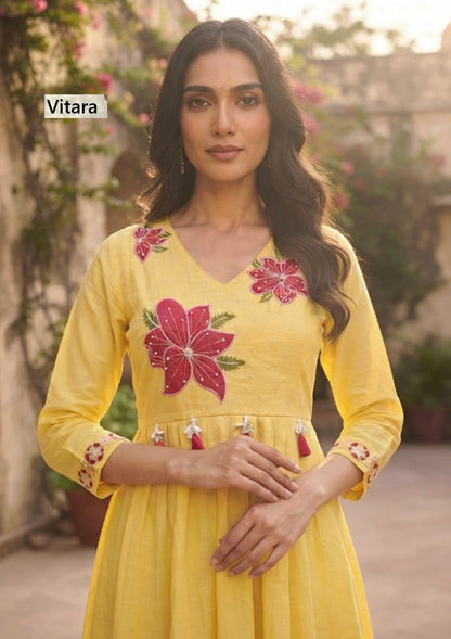 Tanuja Vitara Chanderi Readymade Pant Style Suits Wholesale Rate
