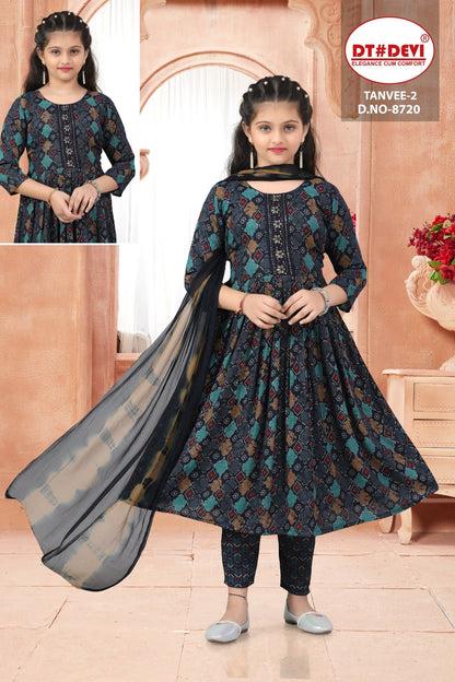 Tanvee 2 8720 Dt Devi Capsule Girls Readymade Pant Suits Wholesaler Ahmedabad