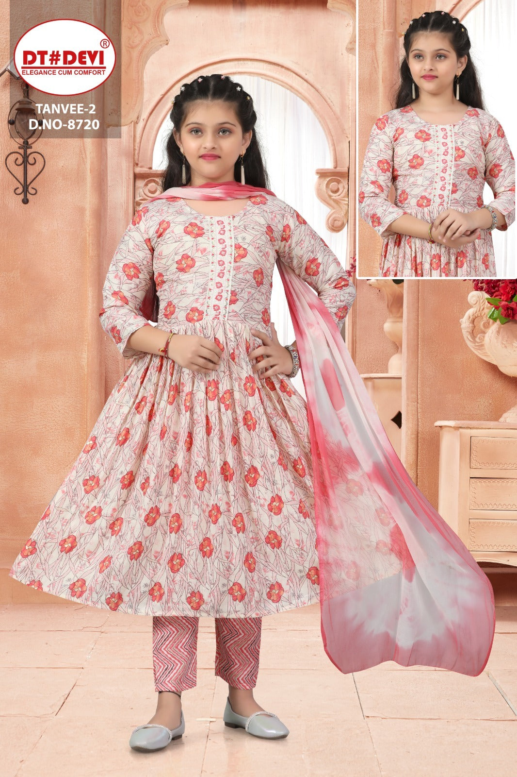 Tanvee 2 8720 Dt Devi Capsule Girls Readymade Pant Suits Wholesaler Ahmedabad