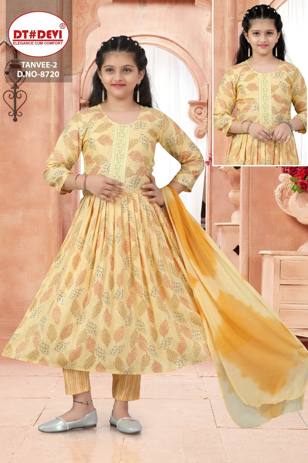 Tanvee 2 8720 Dt Devi Capsule Girls Readymade Pant Suits Wholesaler Ahmedabad