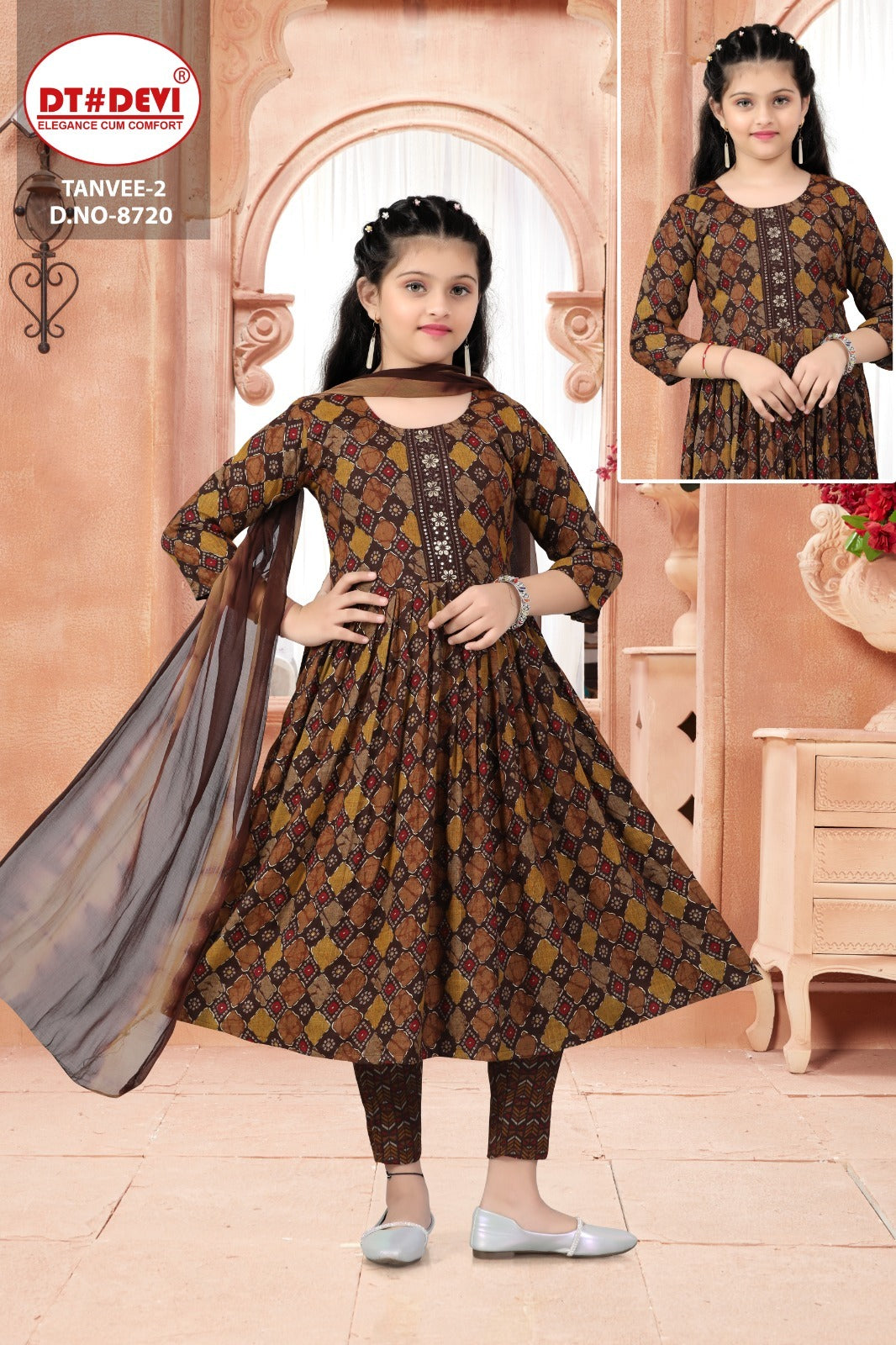 Tanvee 2 8720 Dt Devi Capsule Girls Readymade Pant Suits Wholesaler Ahmedabad