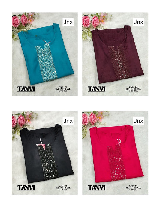 Tanvi 1410 Jnx Vertican Kurtis Manufacturer India