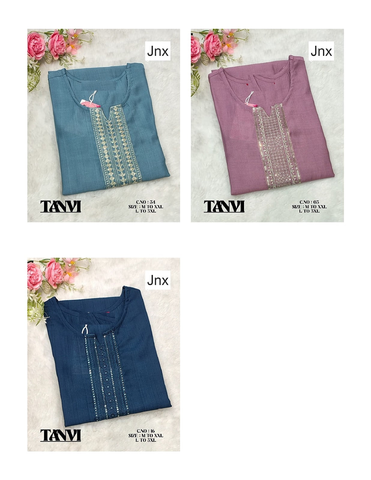 Tanvi 1410 Jnx Vertican Kurtis Manufacturer India
