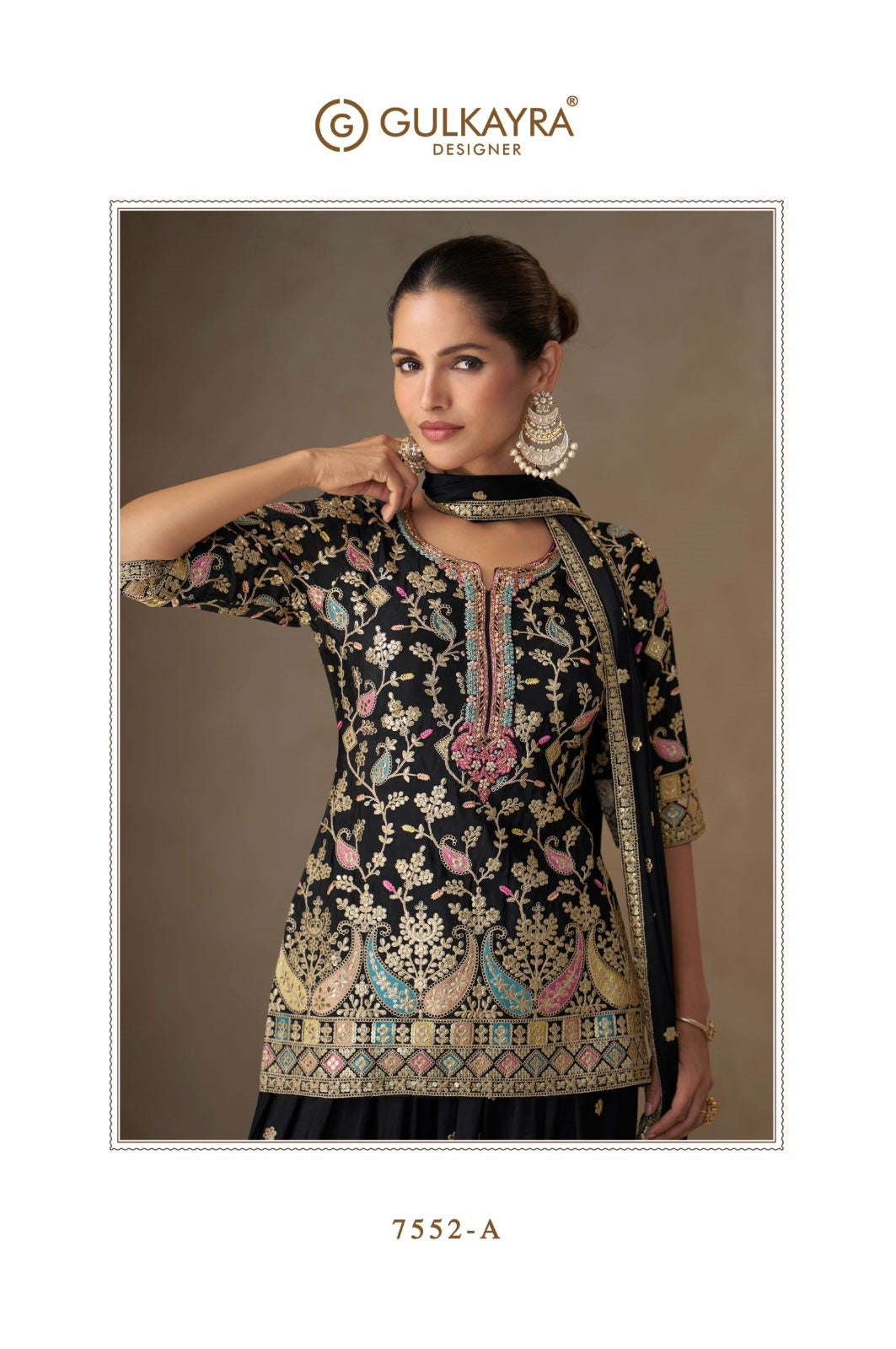 Tanvi Gulkayra Designer Chinnon Readymade Suits Supplier Ahmedabad