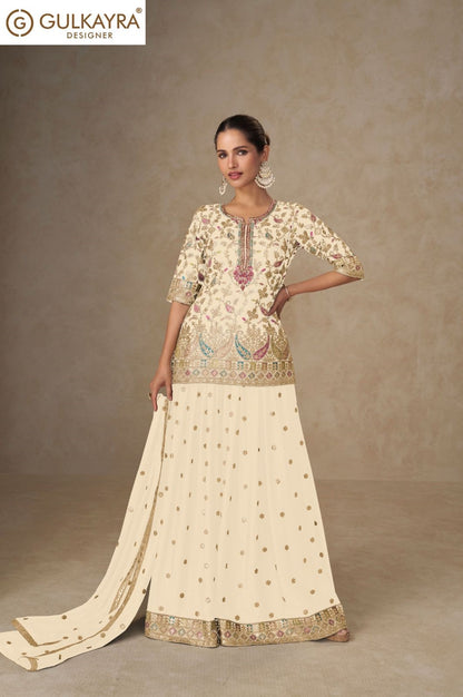 Tanvi Gulkayra Designer Chinnon Readymade Suits Supplier Ahmedabad