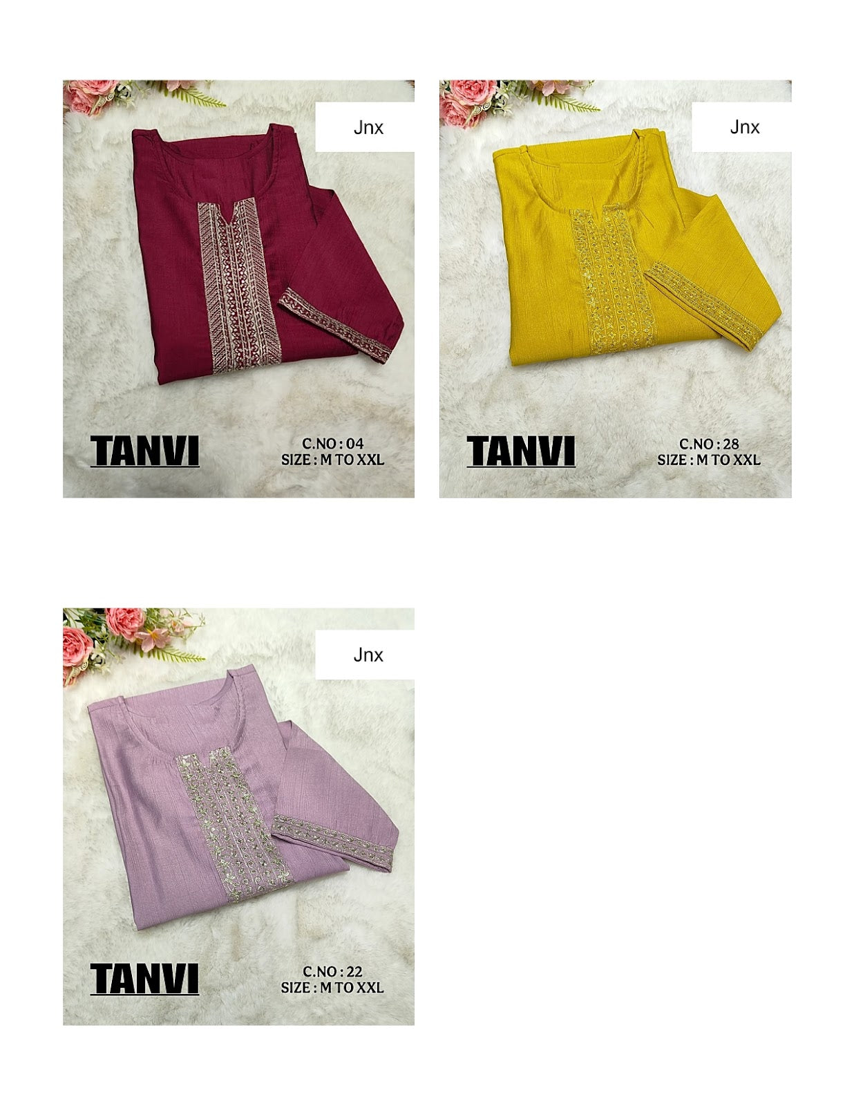 Tanvi Jnx Vertican Kurtis Wholesaler India