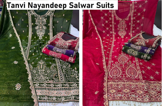 Tanvi Nayandeep Satin Salwar Suits Exporter Gujarat