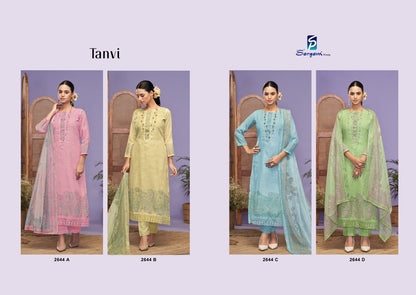 Tanvi Sargam Prints Linen Pant Style Suits Exporter Ahmedabad