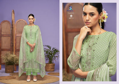 Tanvi Sargam Prints Linen Pant Style Suits Exporter Ahmedabad