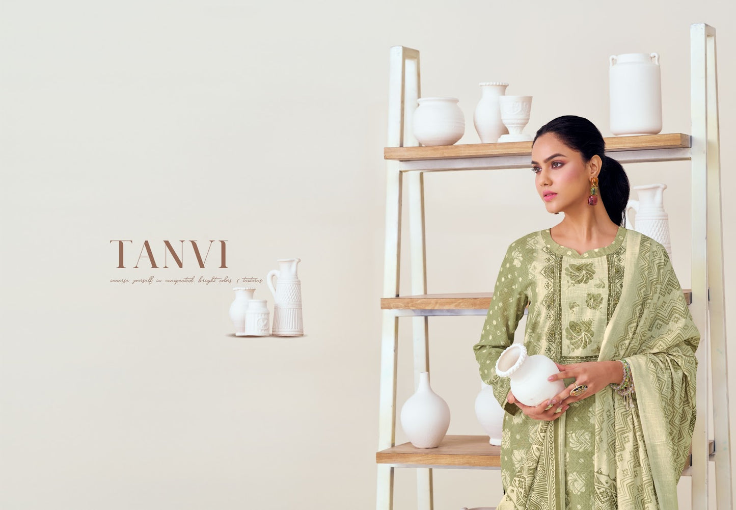 Tanvi Simar Cotton Linen Pant Style Suits Wholesaler Gujarat