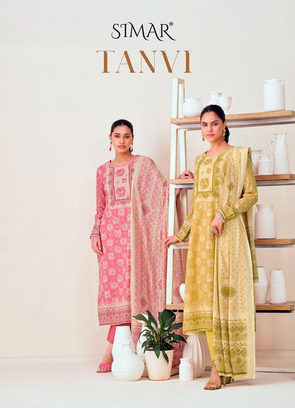 Tanvi Simar Cotton Linen Pant Style Suits Wholesaler Gujarat