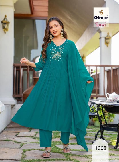 Tanvi Vol 1 Girnar Chanderi Readymade Pant Style Suits Supplier India