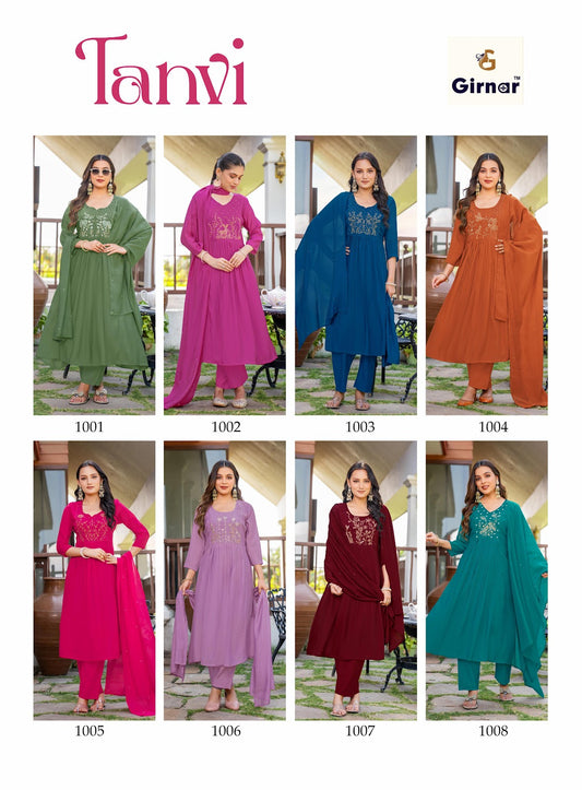 Tanvi Vol 1 Girnar Chanderi Readymade Pant Style Suits Supplier India