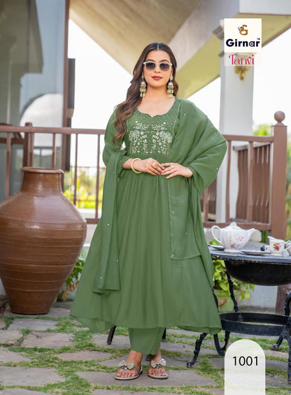Tanvi Vol 1 Girnar Chanderi Readymade Pant Style Suits Supplier India