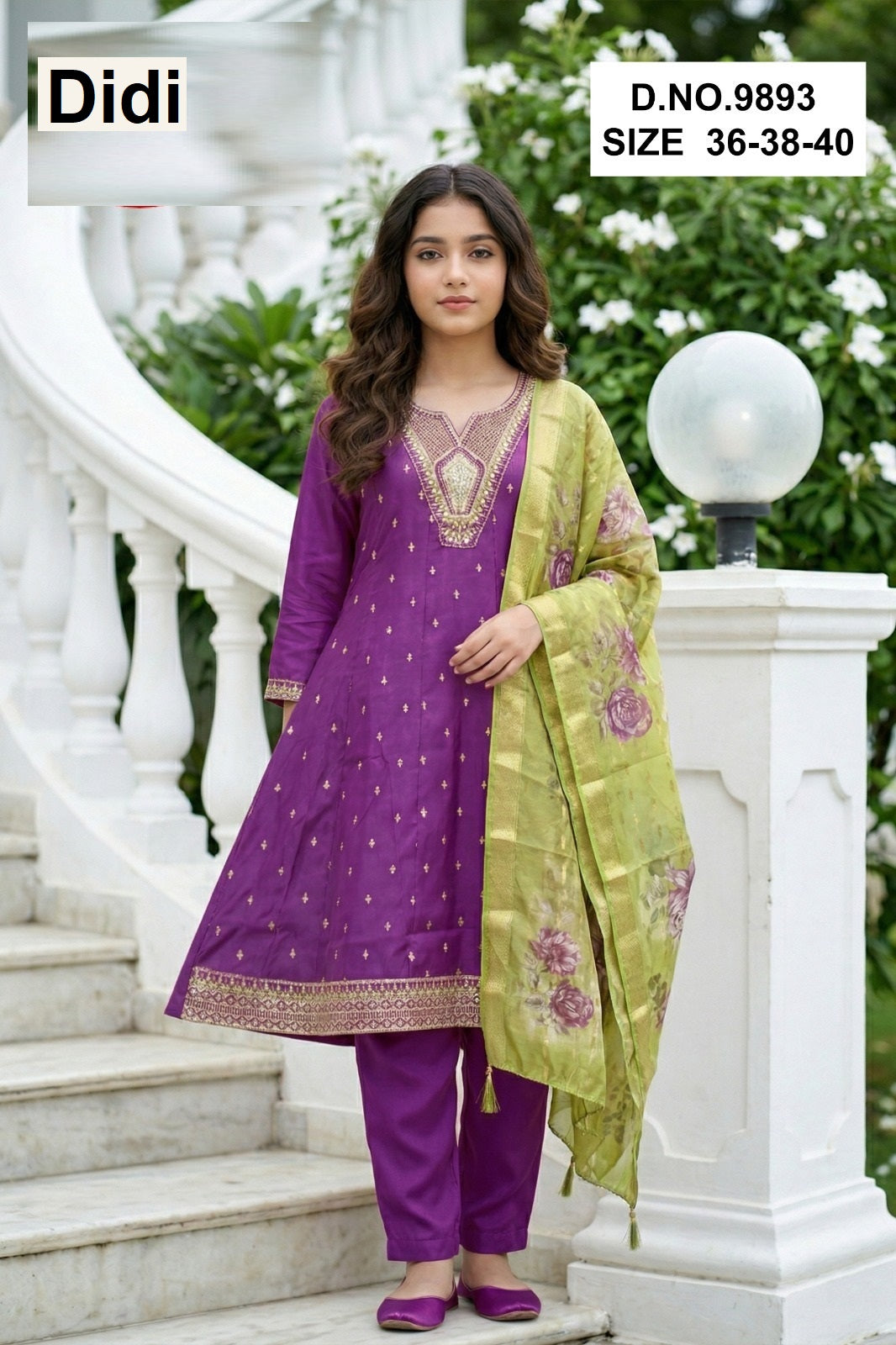 Tanvika 2 Dn 9893 Didi Roman Girls Readymade Pant Suits Manufacturer Gujarat