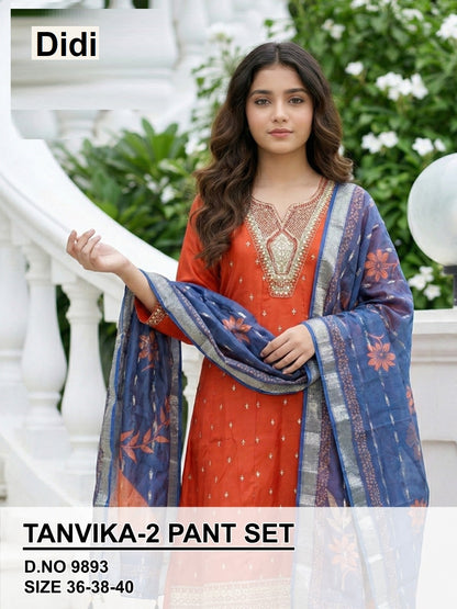 Tanvika 2 Dn 9893 Didi Roman Girls Readymade Pant Suits Manufacturer Gujarat