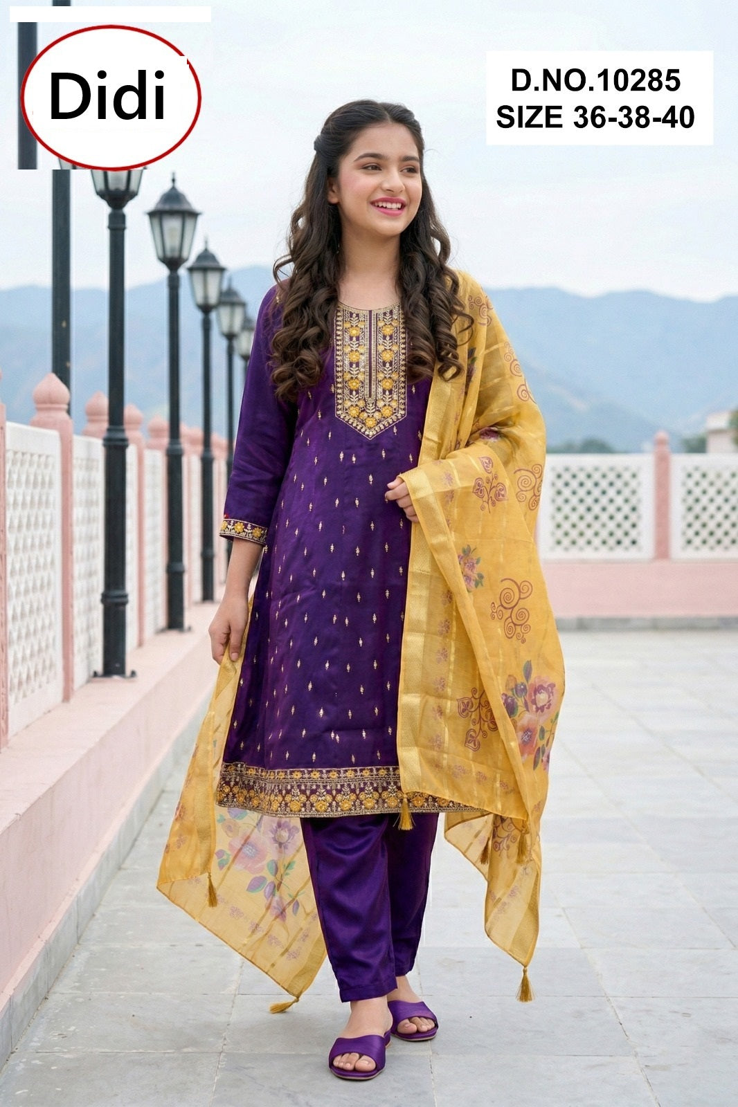 Tanvikaa 5 Dn 10285 Didi Roman Girls Readymade Anarkali Suits Manufacturer Gujarat
