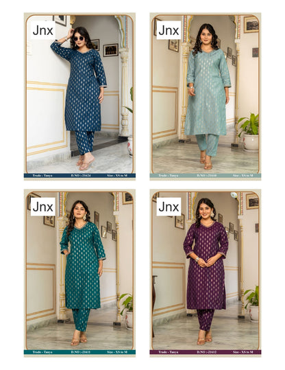 Tanya Jnx Vatican Kurti Pant Set Manufacturer Ahmedabad