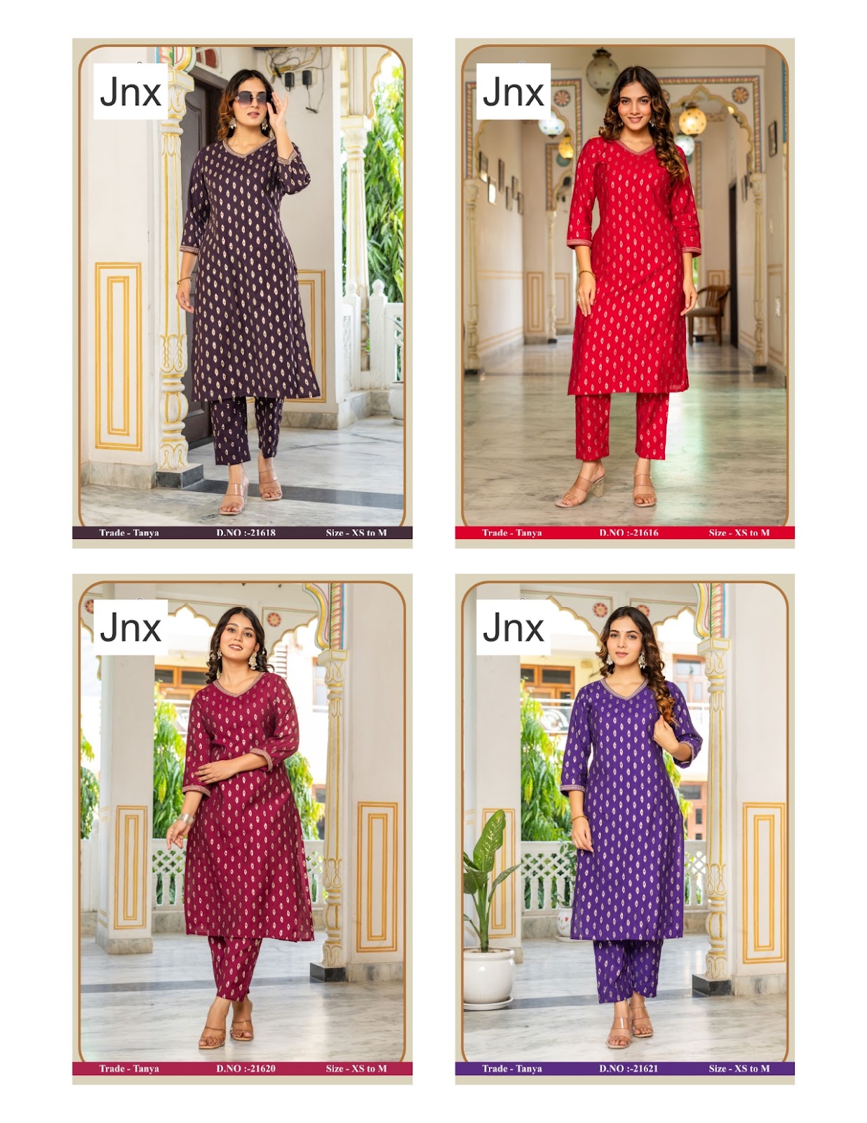 Tanya Jnx Vatican Kurti Pant Set Manufacturer Ahmedabad