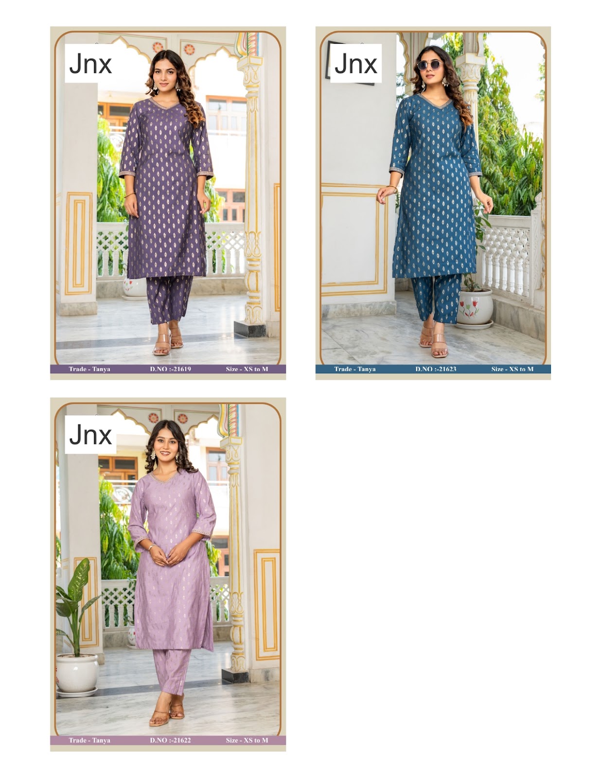 Tanya Jnx Vatican Kurti Pant Set Manufacturer Ahmedabad