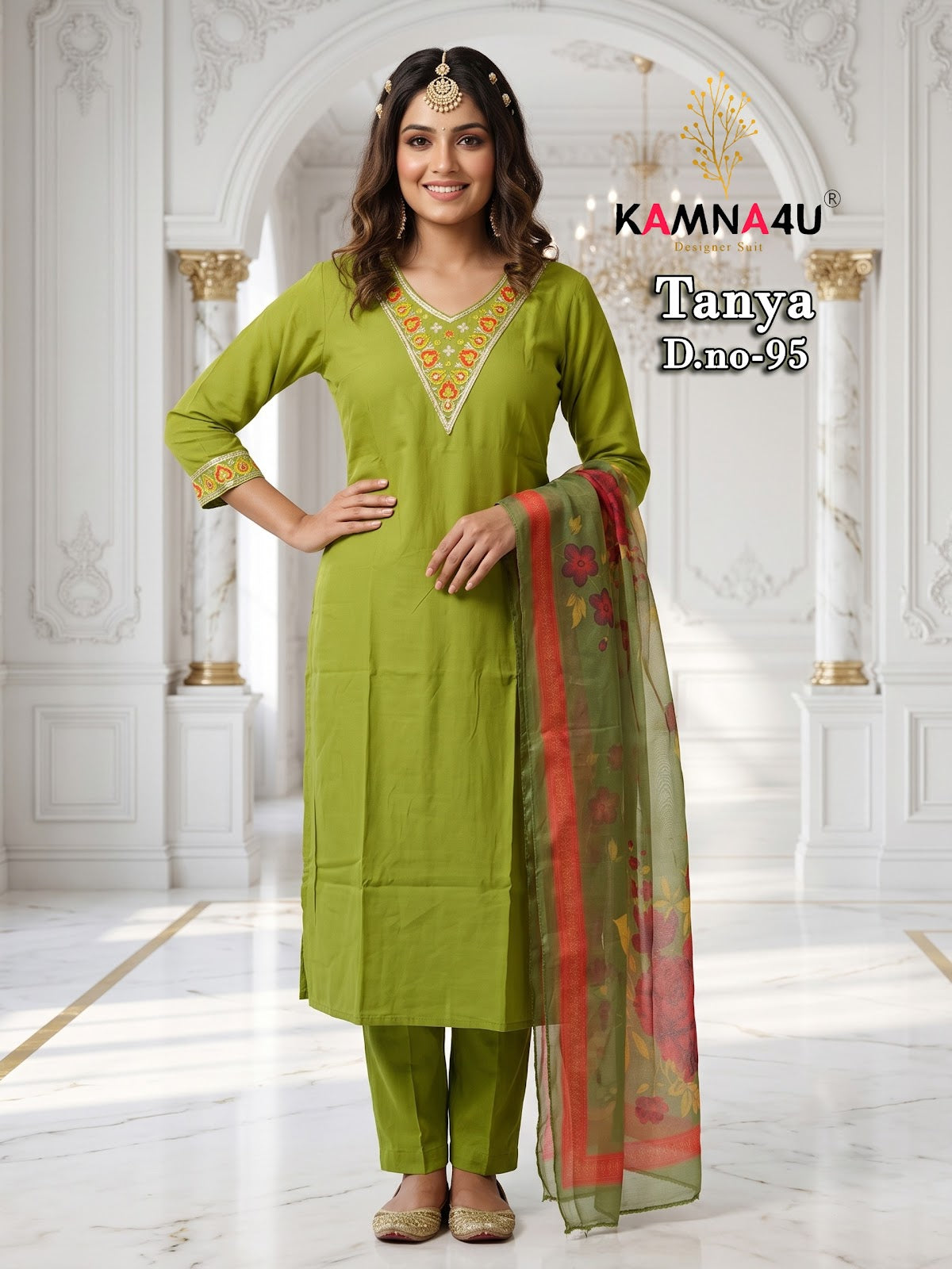 Tanya Kamna4U Roman Readymade Pant Style Suits Supplier