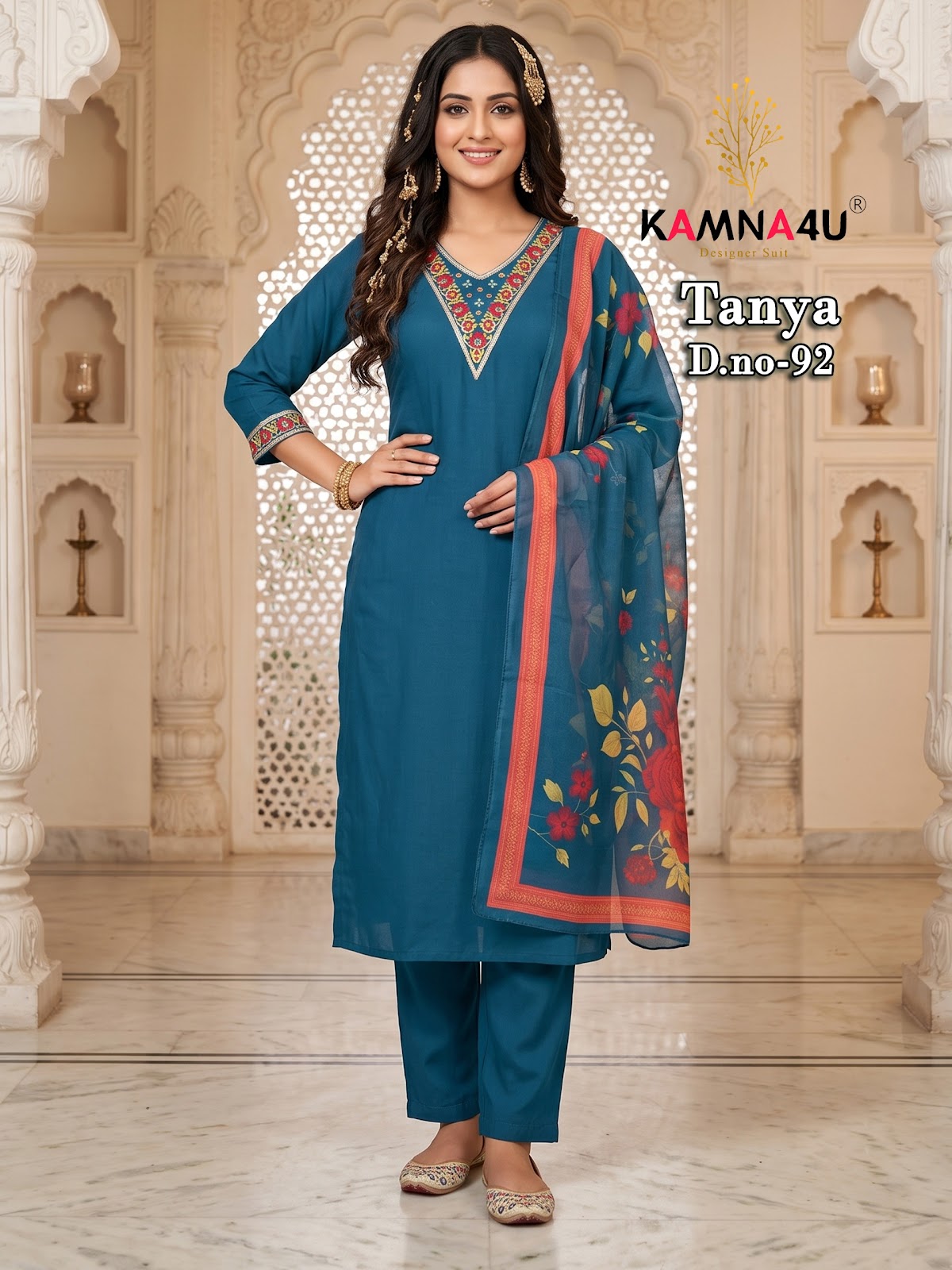 Tanya Kamna4U Roman Readymade Pant Style Suits Supplier