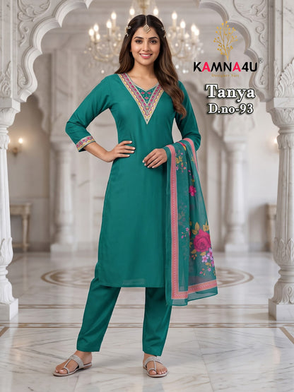 Tanya Kamna4U Roman Readymade Pant Style Suits Supplier