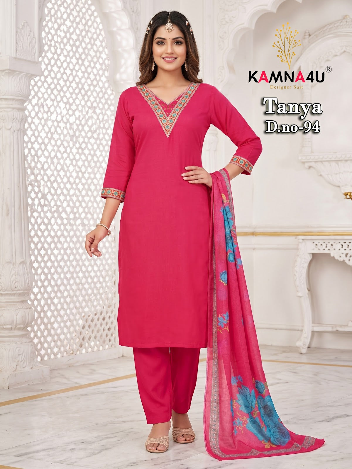 Tanya Kamna4U Roman Readymade Pant Style Suits Supplier