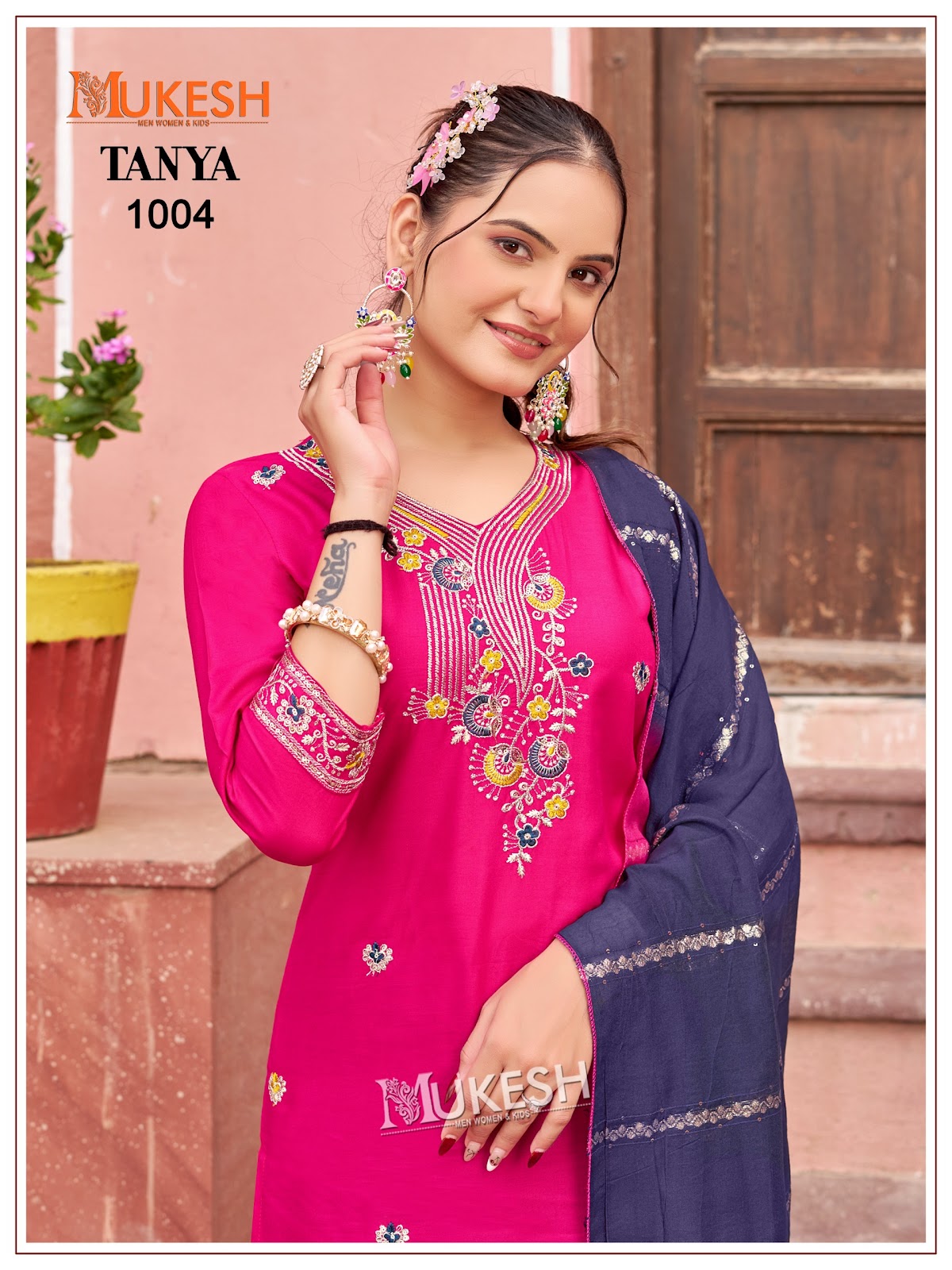 Tanya Mukesh Banwery Rayon 14Kg Readymade Pant Style Suits Manufacturer Ahmedabad