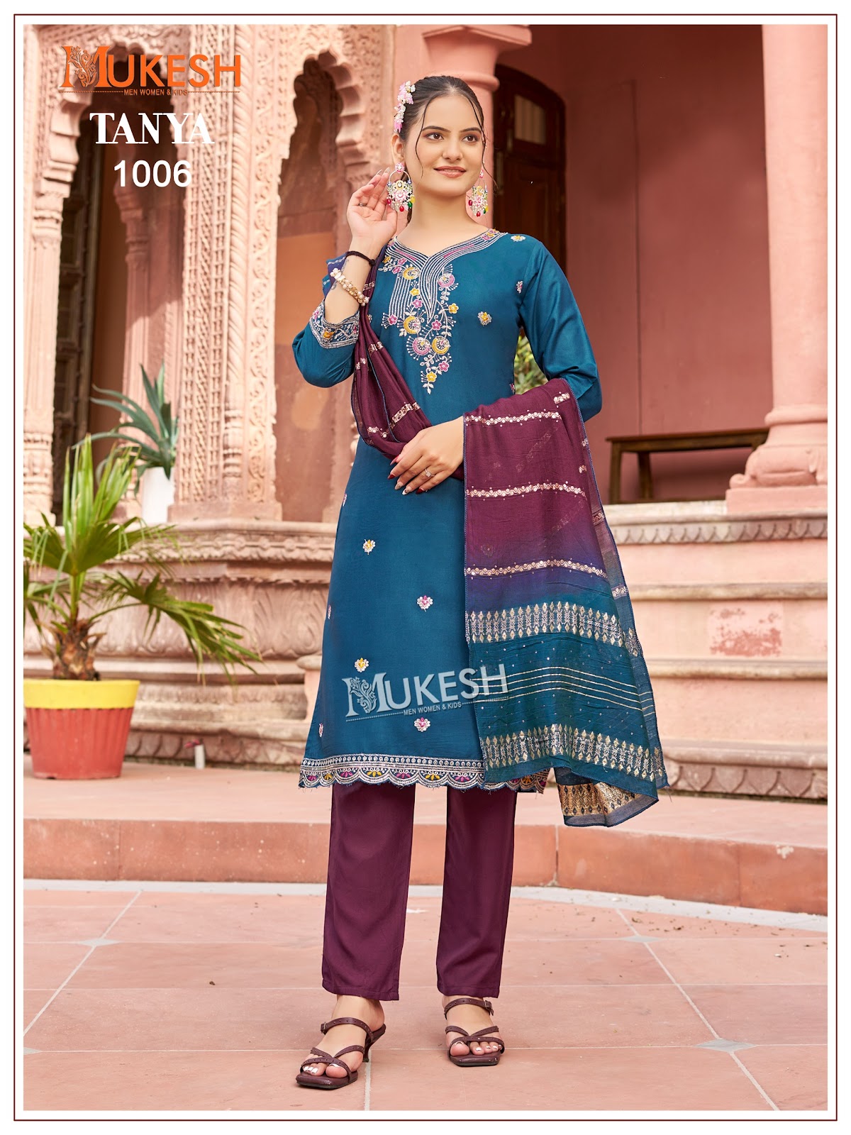 Tanya Mukesh Banwery Rayon 14Kg Readymade Pant Style Suits Manufacturer Ahmedabad