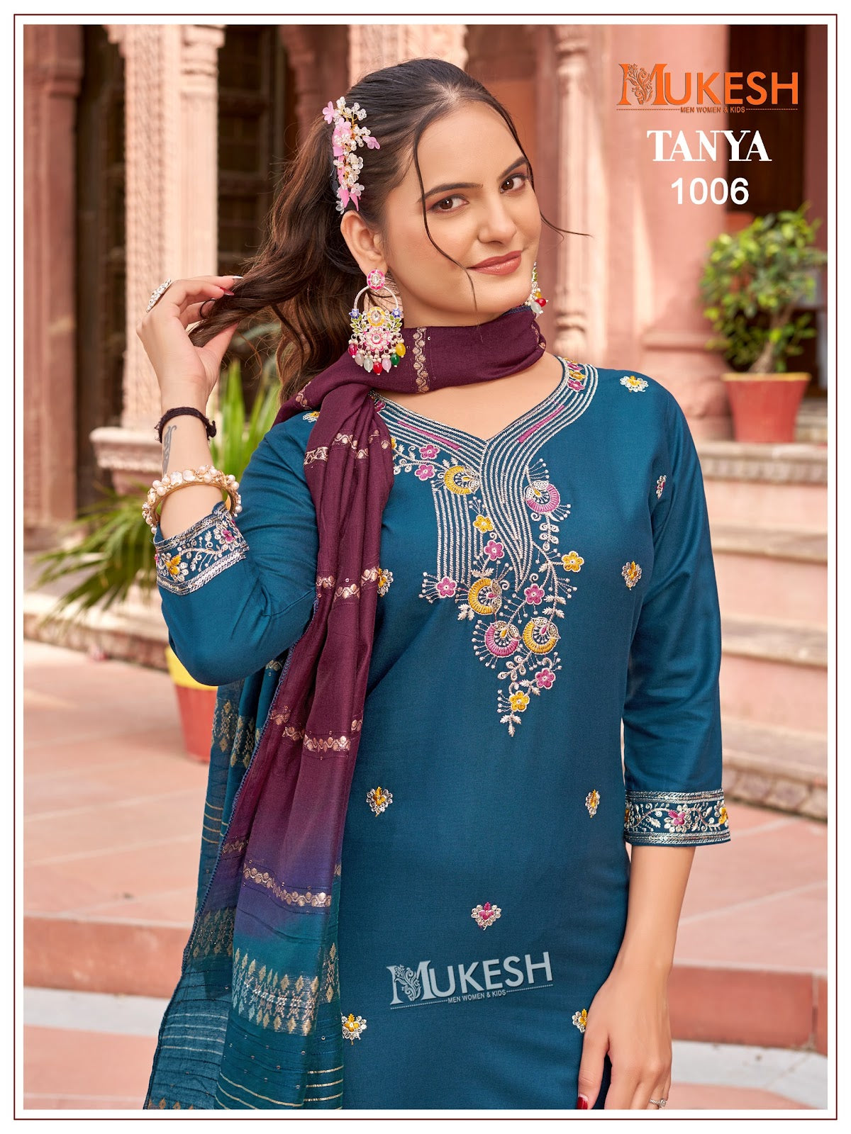 Tanya Mukesh Banwery Rayon 14Kg Readymade Pant Style Suits Manufacturer Ahmedabad