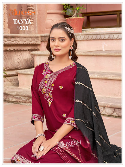 Tanya Mukesh Banwery Rayon 14Kg Readymade Pant Style Suits Manufacturer Ahmedabad