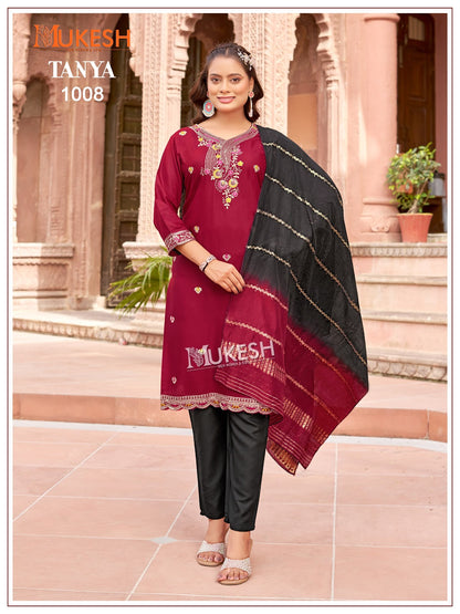 Tanya Mukesh Banwery Rayon 14Kg Readymade Pant Style Suits Manufacturer Ahmedabad