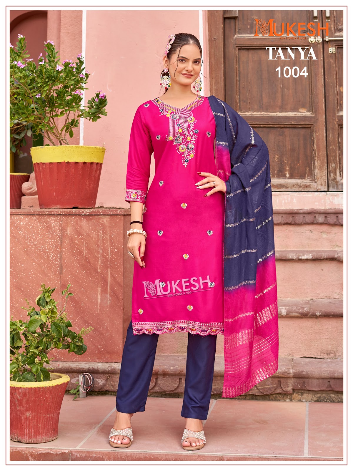 Tanya Mukesh Banwery Rayon 14Kg Readymade Pant Style Suits Manufacturer Ahmedabad
