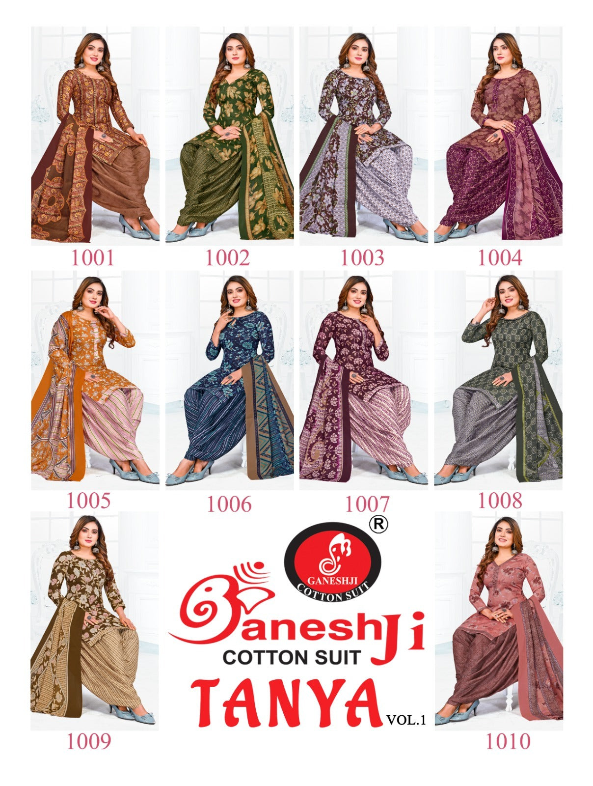Tanya Vol 1 Ganeshji Cotton Dress Material Exporter Ahmedabad