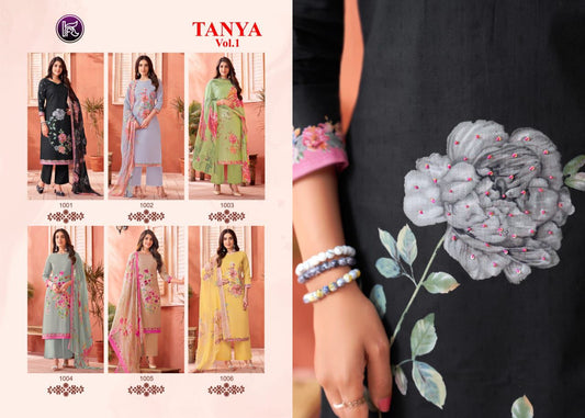 Tanya Vol 1 Kala Fashion Lawn Cotton Plazzo Style Suits Exporter