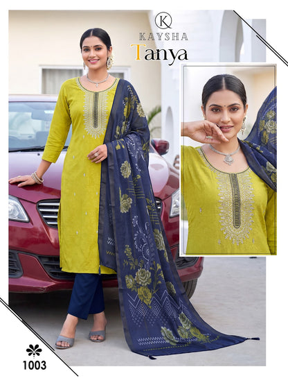 Tanya Vol 1 Kysa Roman Silk Readymade Pant Style Suits Manufacturer