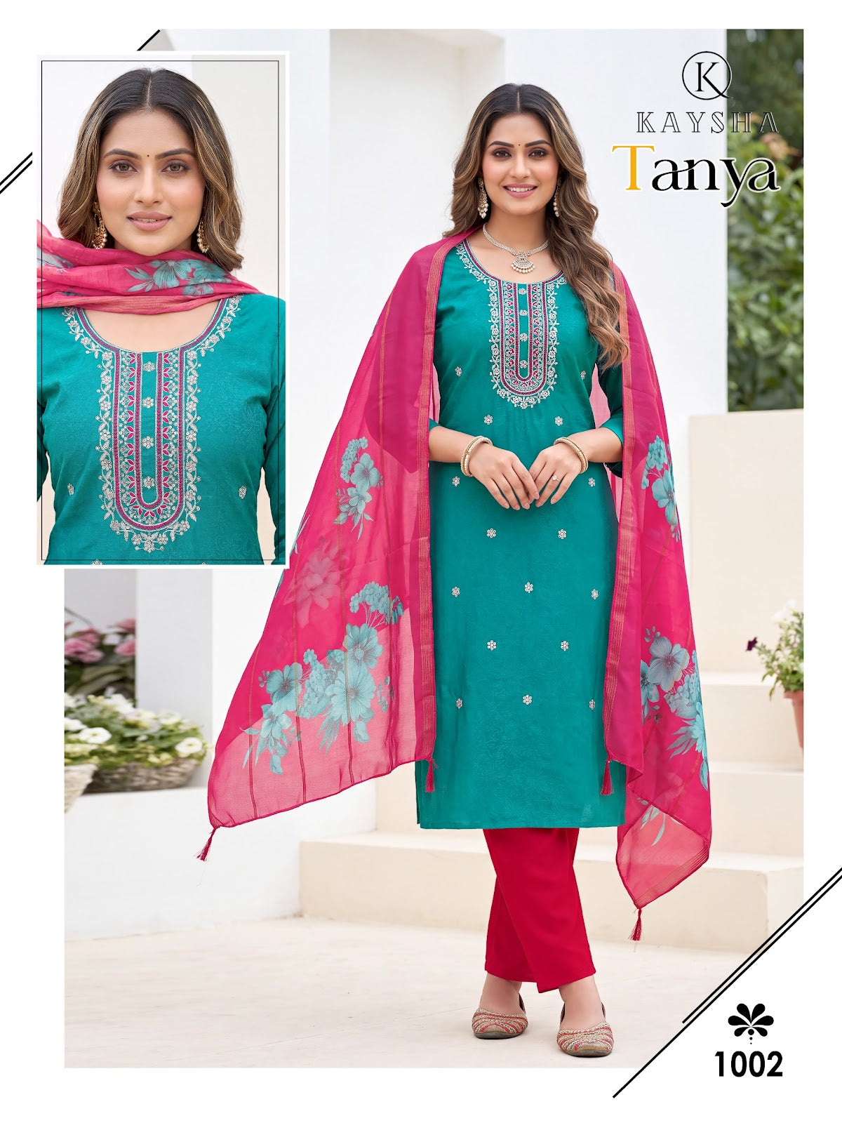 Tanya Vol 1 Kysa Roman Silk Readymade Pant Style Suits Manufacturer