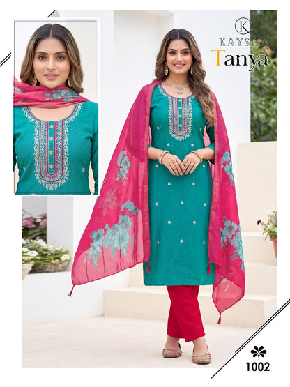 Tanya Vol 1 Kysa Roman Silk Readymade Pant Style Suits Manufacturer