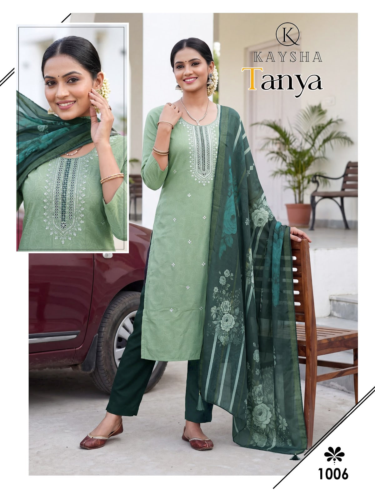 Tanya Vol 1 Kysa Roman Silk Readymade Pant Style Suits Manufacturer