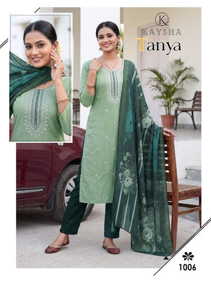 Tanya Vol 1 Kysa Roman Silk Readymade Pant Style Suits Manufacturer