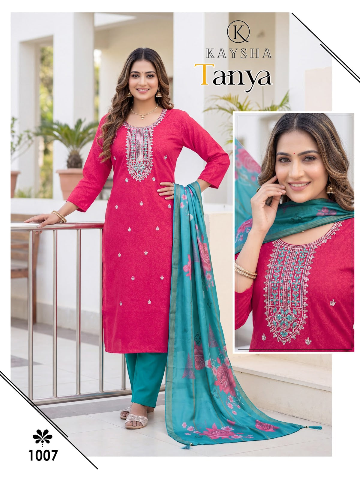 Tanya Vol 1 Kysa Roman Silk Readymade Pant Style Suits Manufacturer