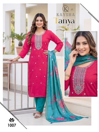 Tanya Vol 1 Kysa Roman Silk Readymade Pant Style Suits Manufacturer