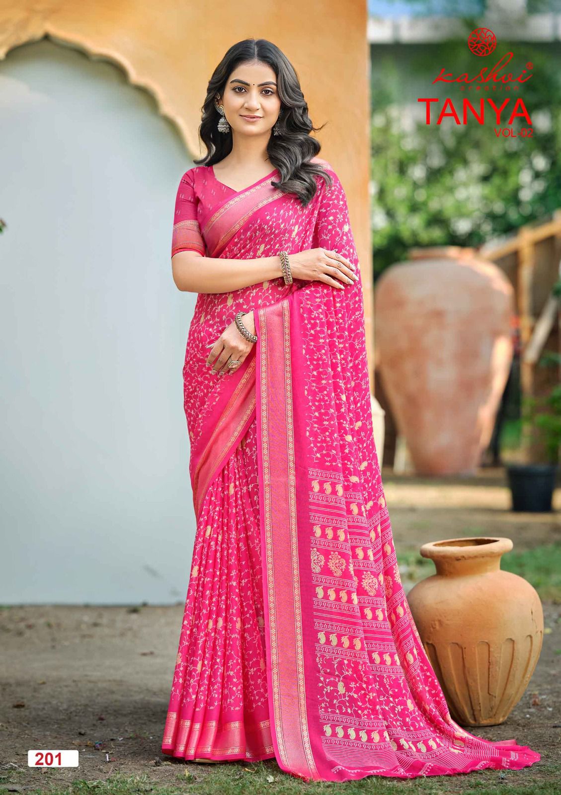 Tanya Vol 2 Kashvi Creation Dull Moss Sarees Manufacturer Gujarat